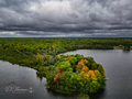 Aerial autumn island — D. Thomas Photography
